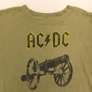 ACDC Band Long Sleeve Pullover Sweatshirt Mens Size Extra Large XL Olive Green